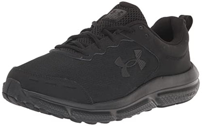 Under Armour Men's Charged Assert 10 Running Shoe, (002) Black/Black/Black, 13 X-Wide