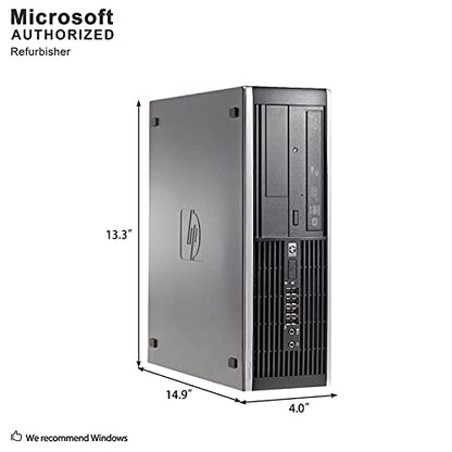HP Elite Desktop Computer Package - Windows 10 Professional, Intel Quad Core i5 3.2GHz, 8GB RAM, 500GB HDD, 22inch LCD Monitor, Keyboard, Mouse, WiFi (Renewed)