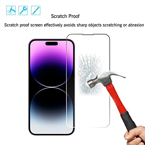 Ailun Glass Screen Protector for iPhone 14 Plus/iPhone 14 Pro Max [6.7 Inch] Display 3 Pack Tempered Glass, Sensor Protection, Dynamic Island Compatible, Case Friendly