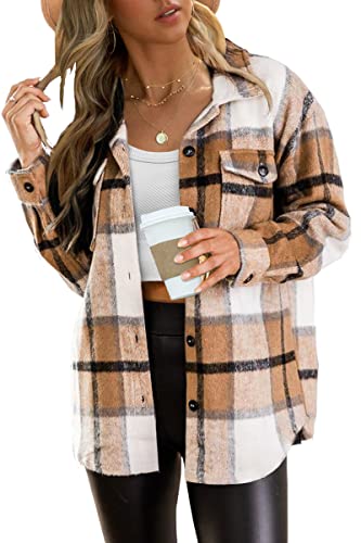 AUTOMET Womens Fall Outfits Corduroy Jacket Plus Size Shacket Button Down Long Sleeve Shirts 2023