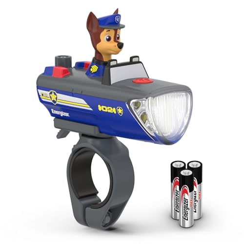 Energizer PAW Patrol Chase Bike Light, Ideal for Kid's Bikes and Scooters, PAW Patrol Toy Flashlight for Boys and Girls, Use as a Camping Flashlight and Outdoor Light (Batteries Included)