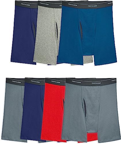 Fruit of the Loom Men's Coolzone Boxer Briefs, 7 Pack - Assorted Colors, Medium