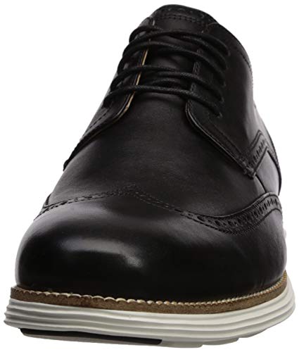 Cole Haan Men's Original Grand Shortwing Oxford Shoe, Black Leather/White, 11 Medium US