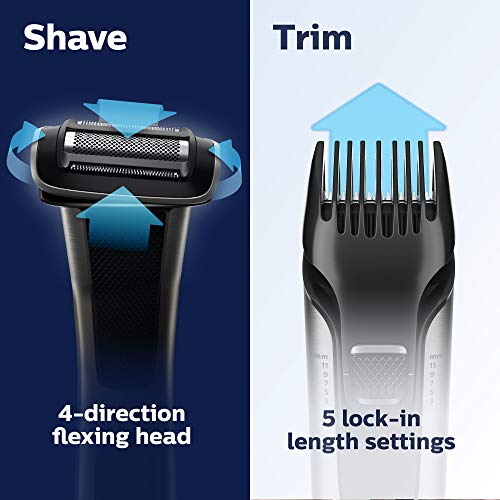 Philips Norelco Bodygroom Series 7000 Showerproof Body & Manscaping Trimmer & Shaver BG7030/49