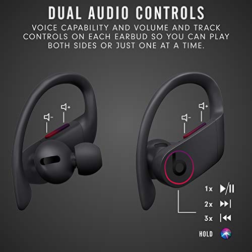 Beats Powerbeats Pro Wireless Earbuds - Apple H1 Headphone Chip, Class 1 Bluetooth Headphones, 9 Hours of Listening Time, Sweat Resistant, Built-in Microphone - Black