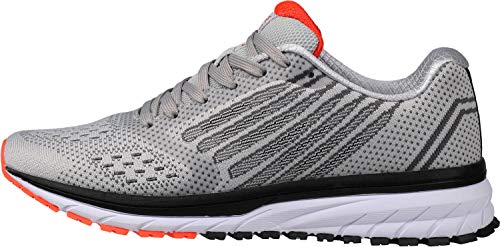 Joomra Mens Lightweight Tennis Shoes Arch Supportive Running Walking Size 12 Cushioned Cross Training Footwear for Man Runny Athletic Workout Sneakers Gray 46