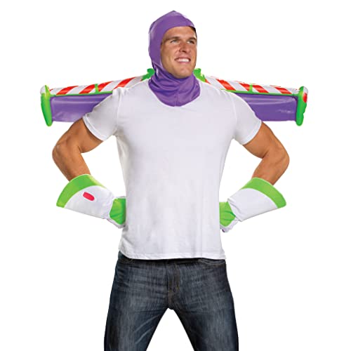 Disney mens Disguise Pixar Toy Story and Beyond Buzz Lightyear Adult Kit costume accessory sets, White/Purple/Green/Red, One Size US