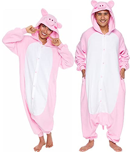 Adult Onesie Halloween Costume - Animal and Sea Creature - Plush One Piece Cosplay Suit for Adults, Women and Men FUNZIEZ!