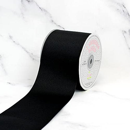 Creative Ideas 3" Solid Grosgrain Ribbon, 25 yd, Black