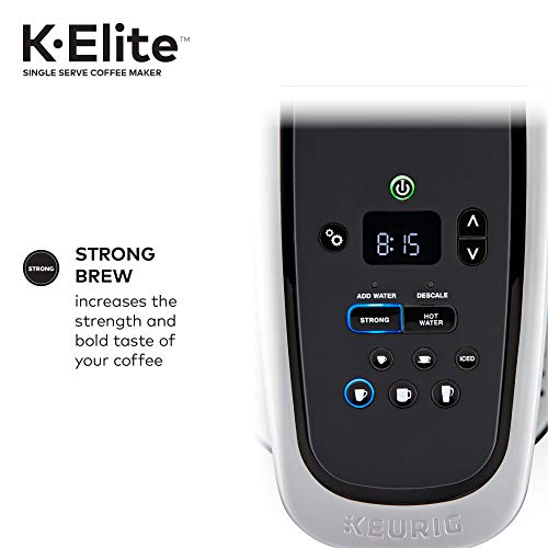 Keurig K-Elite Single-Serve K-Cup Pod Coffee Maker, Brushed Silver