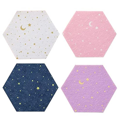 Adhesive Hexagon Pin Board Bulletin Board Girls Room Decor College Dorm Room Essentials for Girls Things for Teen Girls Room Purple 1PCS