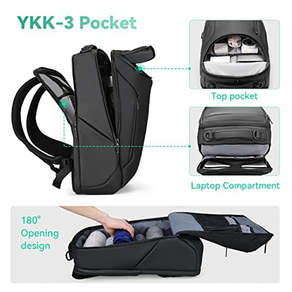 MARK RYDEN Business Backpack for Men, Waterproof High Tech Backpack with Sport Car Shape Design and USB Charging Port, Travel Laptop Backpack Fits 17.3 Inch Notebook