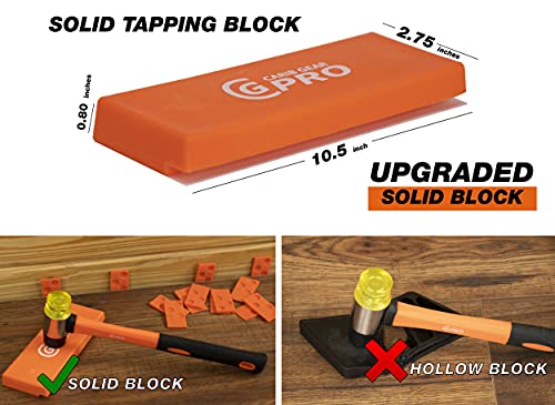 Laminate Wood Flooring Installation Kit with Extra Strong Solid Tapping Block Heavy Duty (43, Upgraded Fiberglass Handle Mallet)