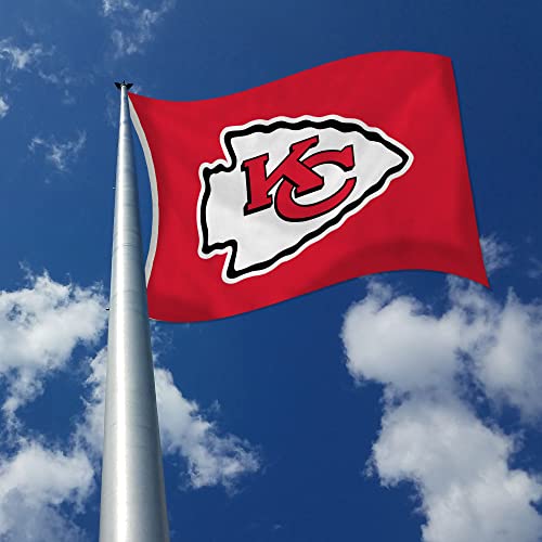 Rico Industries NFL Kansas City Chiefs 3-Foot by 5-Foot Single Sided Banner Flag with Grommets