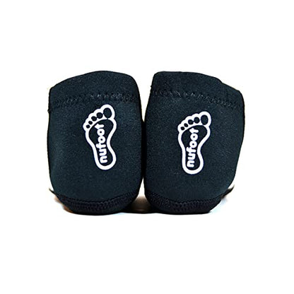 Nufoot Booties Men's Shoes, Foldable & Flexible Footwear, Fold and Go Travel Shoes, Yoga Socks, Indoor Shoes, Slippers, Black and Gray Stripe, X-Large