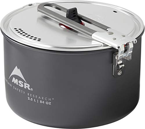 MSR 2.5 Liter Nonstick Ceramic Coated Solo Camping Cook Pot Black