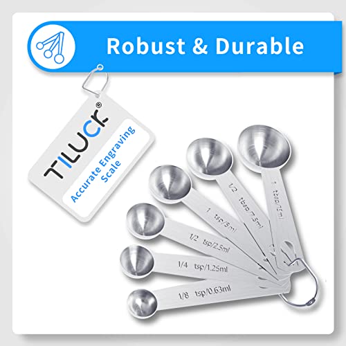 TILUCK Stainless Steel Measuring Cups & Spoons Set, Cups and Spoons,Kitchen Gadgets for Cooking & Baking