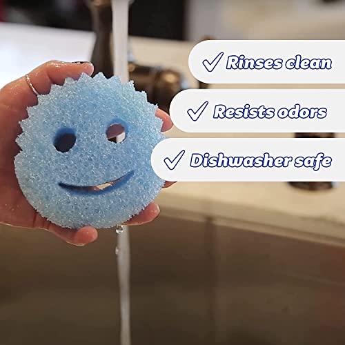 Scrub Daddy Color Sponge - Scratch-Free Multipurpose Dish Sponges for Kitchen, Bathroom + More - Household Cleaning Sponges Made with BPA-Free Polymer Foam (3 Count)