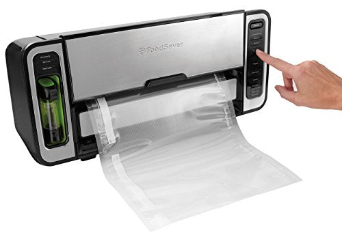 FoodSaver 5800 Series Vacuum Sealer Machine, 2-In-1 Automatic Bag-Making Vacuum Sealing System with Handheld Vacuum Sealer for Airtight Food Storage and Sous Vide, FS5860, Silver