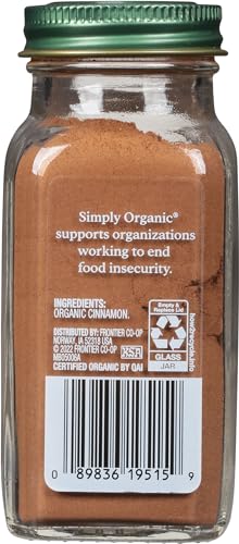 Simply Organic Ceylon Ground Cinnamon, 2.08 Ounce, Non-GMO Organic Cinnamon Powder