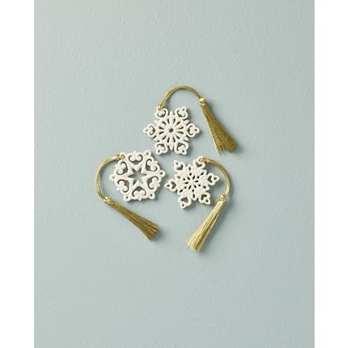 Lenox 888922 Mini Snowflake 3-Piece Ornament Set