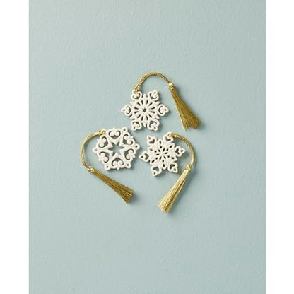 Lenox 888922 Mini Snowflake 3-Piece Ornament Set