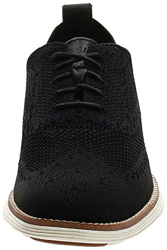 Cole Haan Men's Original Grand Knit Wing TIP II Sneaker, BLACK/IVORY, 10 M US