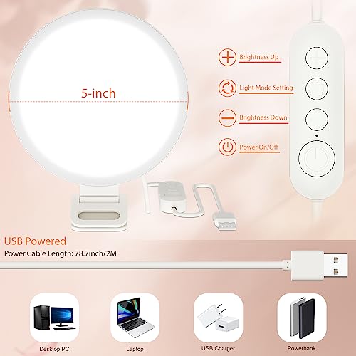 ACMEZING Full-Screen Ring Light 60 LED Side Lighting Anti-Glare Clip on Ring Light for Phone iPhone Laptop Computer Monitor, 3 Light Modes for Live Streaming, Selfies, Video Conference, Zoom Lighting