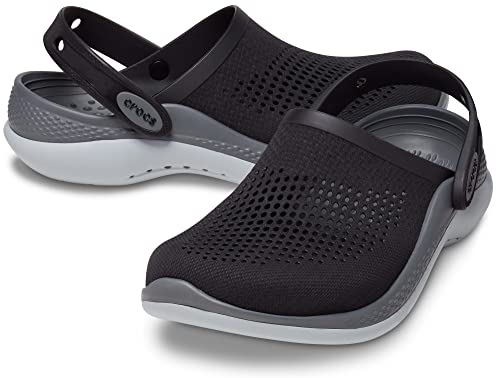 Crocs Unisex LiteRide 360 Clogs, Black/Slate Grey, 9 Men/11 Women