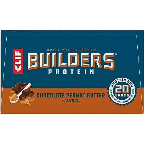 CLIF Builders - Chocolate Peanut Butter - Protein Bars - 2.4 oz. (12 Pack)