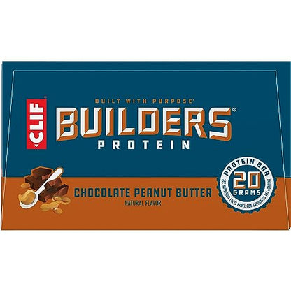 CLIF Builders - Chocolate Peanut Butter - Protein Bars - 2.4 oz. (12 Pack)