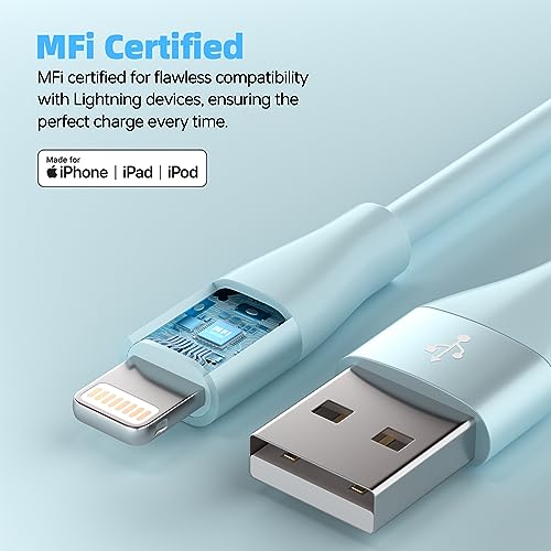 iPhone Charger 3Pack 10 FT Apple MFi Certified Lightning Cable Fast Charging iPhone Charger Cord Compatible with iPhone 14 13 12 11 Pro Max XR XS X 8 7 6 Plus SE iPad and More