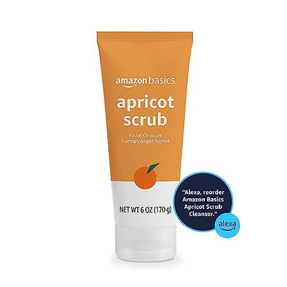 Amazon Basics Apricot Scrub Facial Cleanser, 6 Ounce (Previously Solimo)