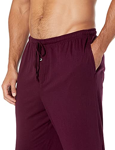 Amazon Essentials Men's Knit Pajama Pant, Burgundy, X-Large