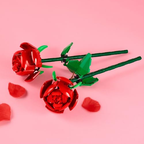 LEGO Roses Building Kit, Unique Gift for Valentine's Day, Botanical Collection, Gift to Build Together, 40460