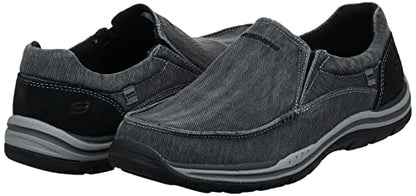 Skechers Men's Expected Avillo Moccasin, Black, 12 Medium US