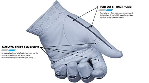 Bionic Gloves Men's Performance Grip Pro Premium Leather Golf Glove (3X-Large, Left)