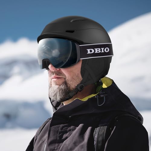 DBIO Snowboard Helmet, Ski Helmet for Adults-with 9 Adjustable Vents, ABS Shell and EPS Foam, Snow Helmets for Men and Women