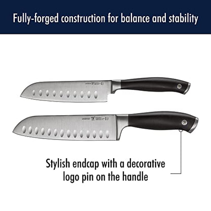 HENCKELS Forged Elite Razor-Sharp 2-Piece Santoku Knife Set, German Engineered Informed by 100+ Years of Mastery