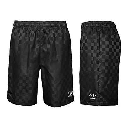 Umbro Checkerboard Short (Youth), Black Beauty/White, Medium (10-12)