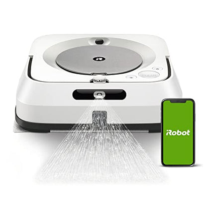 iRobot Braava Jet M6 (6110) Ultimate Robot Mop- Wi-Fi Connected, Precision Jet Spray, Smart Mapping, Works with Alexa, Ideal for Multiple Rooms, Recharges and Resumes, White, Braava M6