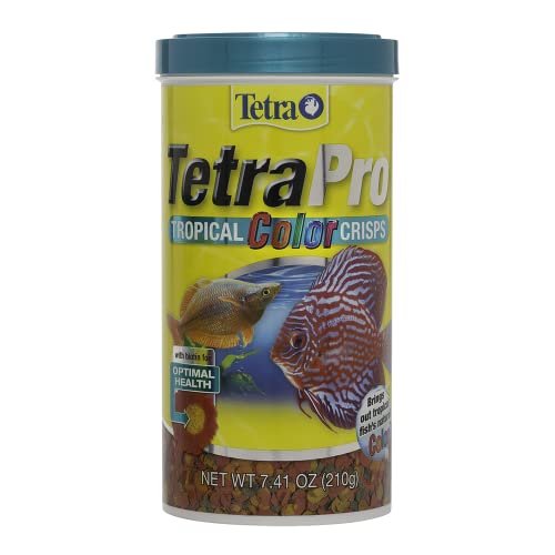 Tetra Pro Fish Food, Tropical Color Crisps With Color Enhancers, Floating Fish Food, 7.41 Ounce