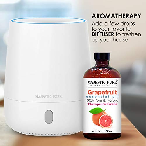 MAJESTIC PURE Grapefruit Essential Oil, Therapeutic Grade, Pure and Natural Premium Quality Oil, 4 fl oz