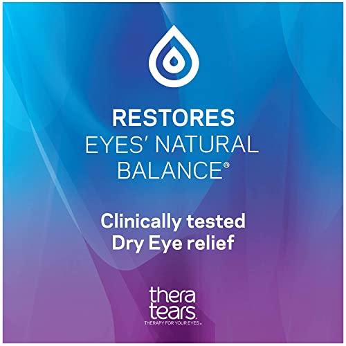 TheraTears Dry Eye Therapy Lubricating Eye Drops for Dry Eyes, Preservative Free eye drops, 30 Single-Use Vials