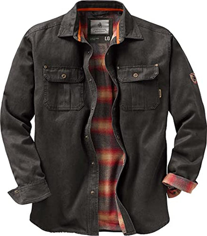 Legendary Whitetails Men's Standard Journeyman Shirt Jacket, Tarmac, Large