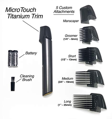 Micro Touch Titanium Trim, Lighted Hair Cutting Tool and Body Groomer