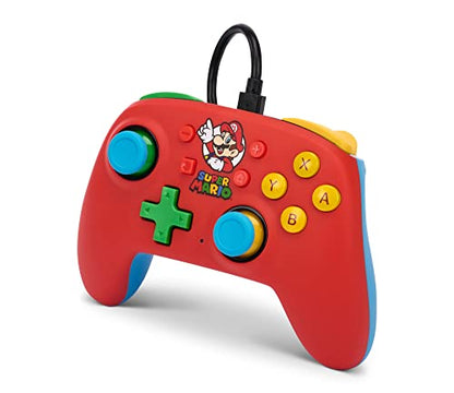 PowerA Nano Wired Controller for Nintendo Switch - Mario Bros., Comfortable Ergonomics, Officially licensed for Nintendo Switch and Nintendo Switch Lite