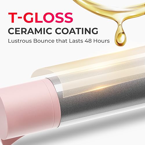 TYMO Rotating Curling Iron 1 Inch - Automatic Curling Wand for 48H Curls/Beach Waves, Tourmaline Ceramic Self Curler, 40M Negative Ions, 30s Fast Heat-up, Long Barrel for Shoulder Length to Long Hair