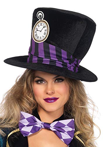 Leg Avenue Women's 4 Pc Delightful Mad Hatter Halloween Costume, Multicolor, 1X / 2X