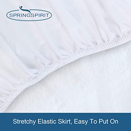 Twin Mattress Protector Waterproof Soft & Breathable Terry, Noiseless Mattress Cover Fits up -14'' Depth, Skin-Friendly Machine Wash Mattress Protector